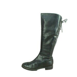 Cole Haan Air Kensington Black Leather Waterproof Knee High Boots Size 7.5 B